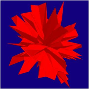 Geometric shape formed from triangular polygons Ilustración de archivo