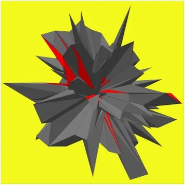 Geometric shape formed from triangular polygons Stock Illustration