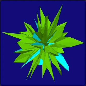 Geometric shape formed from triangular polygons Stock Illustration