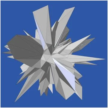 Geometric shape formed from triangular polygons Stock Illustration