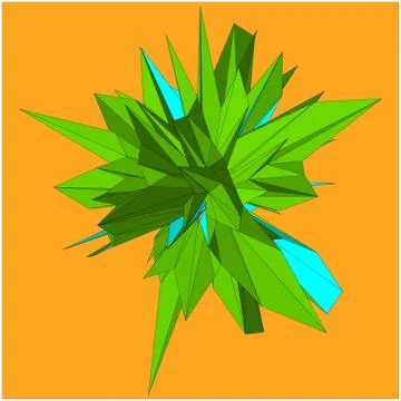 Geometric shape formed from triangular polygons Stock Illustration