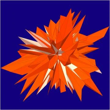 Geometric shape formed from triangular polygons Illustrazione stock