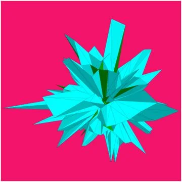 Geometric shape formed from triangular polygons Stock Illustration