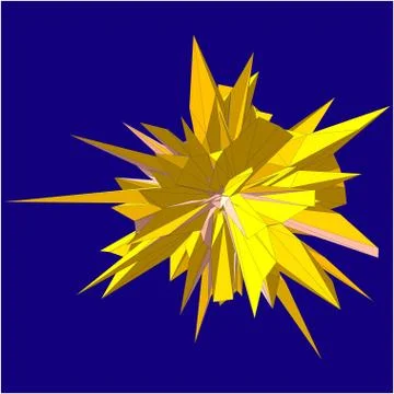 Geometric shape formed from triangular polygons Stock Illustration