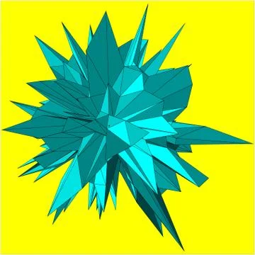 Geometric shape formed from triangular polygons Stock Illustration