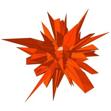 Geometric shape formed from triangular polygons Stock Illustration