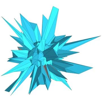 Geometric shape formed from triangular polygons Stock Illustration