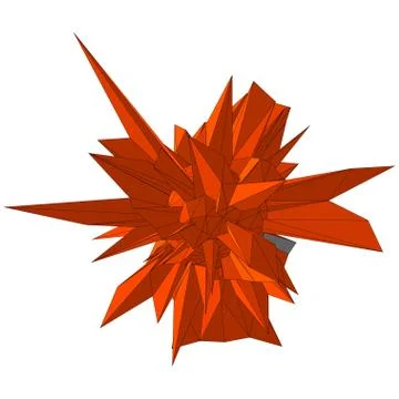 Geometric shape formed from triangular polygons Stock Illustration