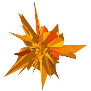 Geometric shape formed from triangular polygons Stock Illustration