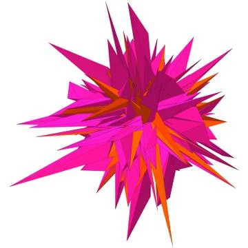 Geometric shape formed from triangular polygons Ilustración de archivo