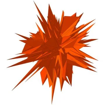 Geometric shape formed from triangular polygons Illustrazione stock