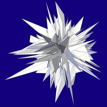 Geometric shape formed from triangular polygons Stock Illustration