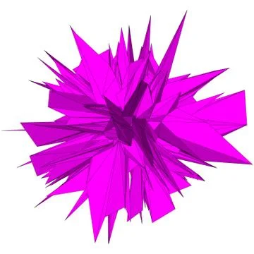 Geometric shape formed from triangular polygons Stock Illustration