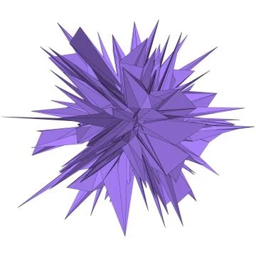 Geometric shape formed from triangular polygons Stock Illustration