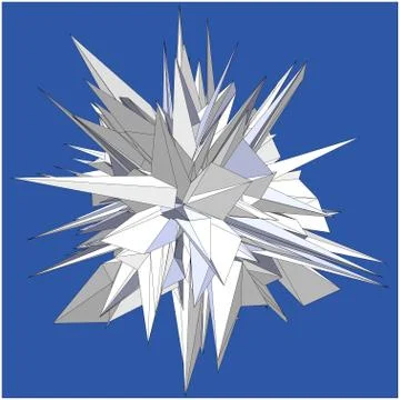 Geometric shape formed from triangular polygons Stock Illustration