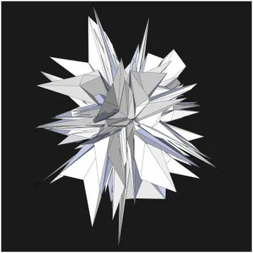 Geometric shape formed from triangular polygons Stock Illustration