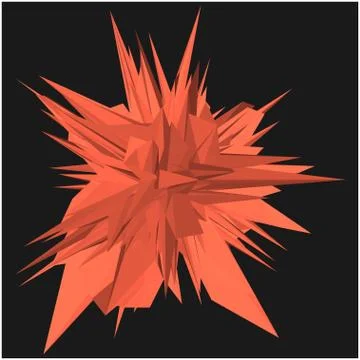 Geometric shape formed from triangular polygons Stock Illustration