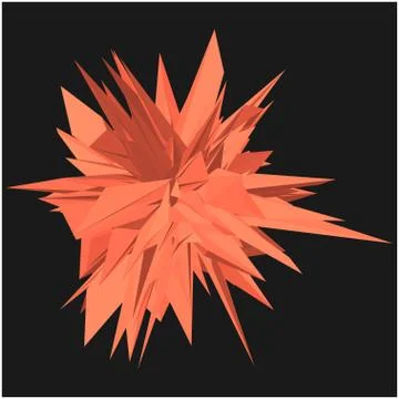 Geometric shape formed from triangular polygons Stock Illustration