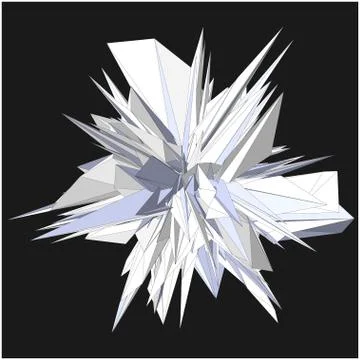 Geometric shape formed from triangular polygons Stock Illustration