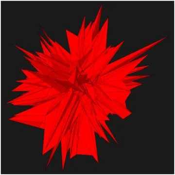 Geometric shape formed from triangular polygons Stock Illustration