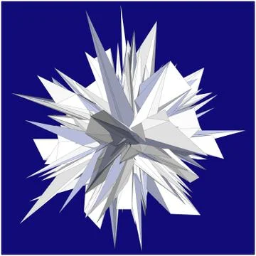 Geometric shape formed from triangular polygons Ilustración de archivo