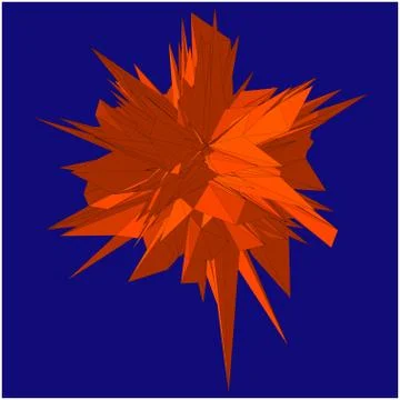 Geometric shape formed from triangular polygons Stock Illustration