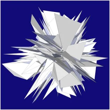 Geometric shape formed from triangular polygons Stock Illustration