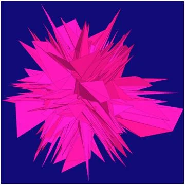 Geometric shape formed from triangular polygons Ilustración de archivo