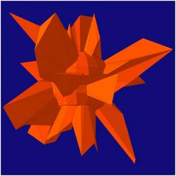 Geometric shape formed from triangular polygons Stock Illustration