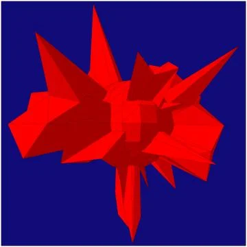 Geometric shape formed from triangular polygons Stock Illustration