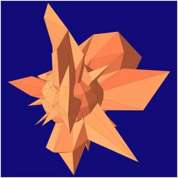 Geometric shape formed from triangular polygons Stock Illustration