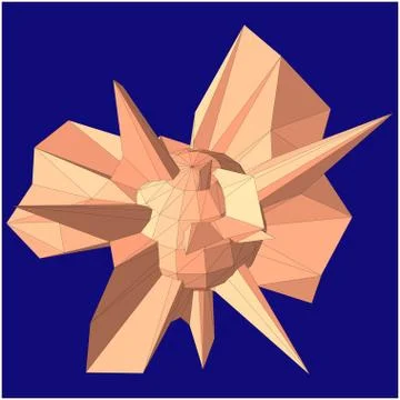 Geometric shape formed from triangular polygons Stock Illustration