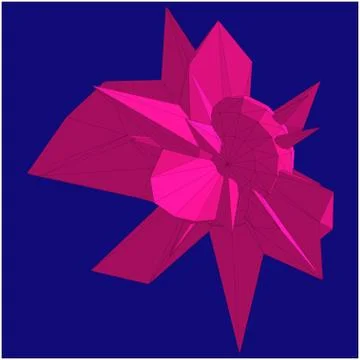 Geometric shape formed from triangular polygons Stock Illustration