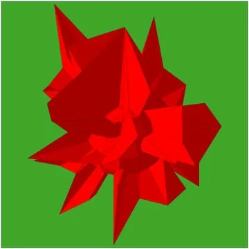 Geometric shape formed from triangular polygons Ilustración de archivo