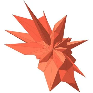 Geometric shape formed from triangular polygons Stock Illustration