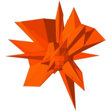 Geometric shape formed from triangular polygons Illustrazione stock