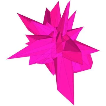 Geometric shape formed from triangular polygons Stock Illustration