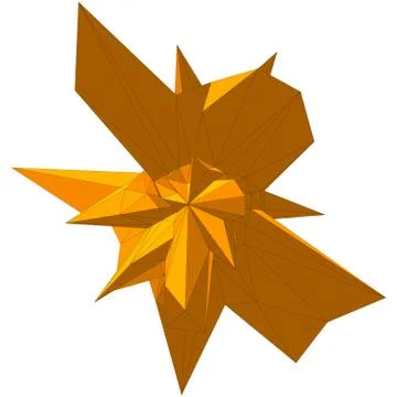 Geometric shape formed from triangular polygons Stock Illustration