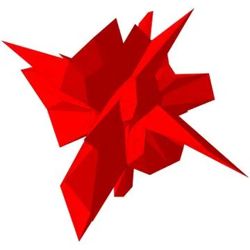 Geometric shape formed from triangular polygons Illustrazione stock