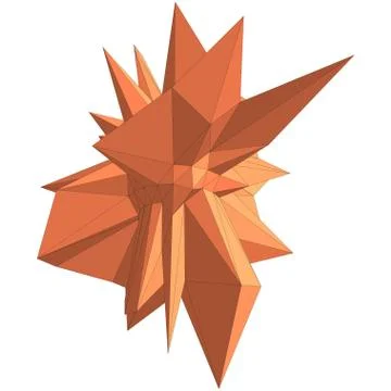 Geometric shape formed from triangular polygons Stock Illustration