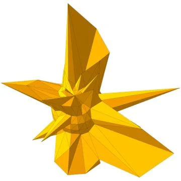 Geometric shape formed from triangular polygons Stock Illustration