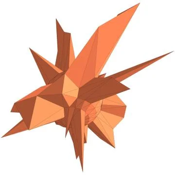 Geometric shape formed from triangular polygons Stock Illustration