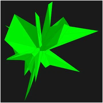 Geometric shape formed from triangular polygons Stock Illustration