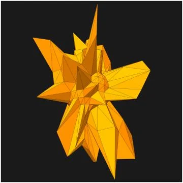 Geometric shape formed from triangular polygons Stock Illustration