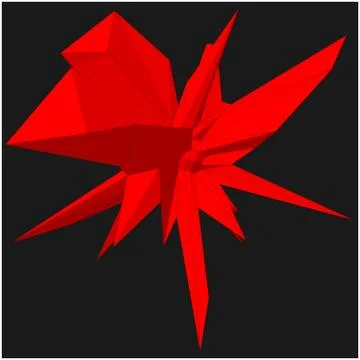 Geometric shape formed from triangular polygons Stock Illustration