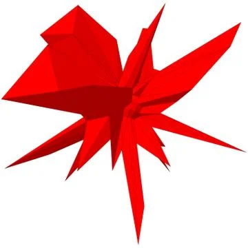 Geometric shape formed from triangular polygons Stock Illustration