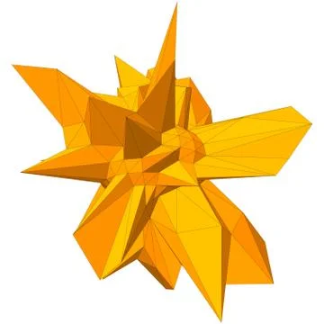 Geometric shape formed from triangular polygons Stock Illustration