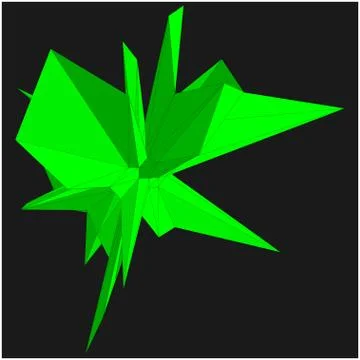 Geometric shape formed from triangular polygons Stock Illustration