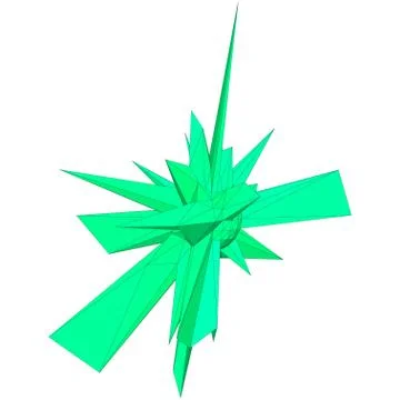 Geometric shape formed from triangular polygons Stock Illustration