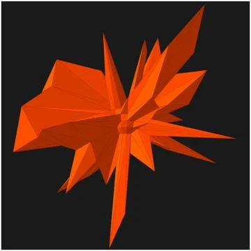 Geometric shape formed from triangular polygons Stock Illustration